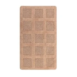 Knightsbridge Square Honeycomb 100% Cotton Reversible Bath Rug