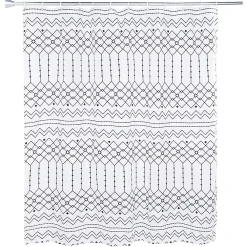 Okuna Outpost Bohemian Style Shower Curtain Set With 12 Hooks, Bathroom Decor (70 X 71 In, 13 Pieces)